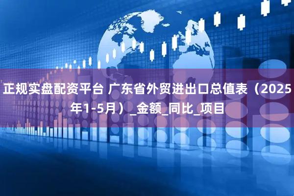 正规实盘配资平台 广东省外贸进出口总值表（2025年1-5月）_金额_同比_项目