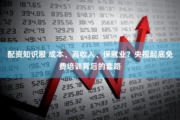 配资知识股 成本、高收入、保就业？央视起底免费培训背后的套路